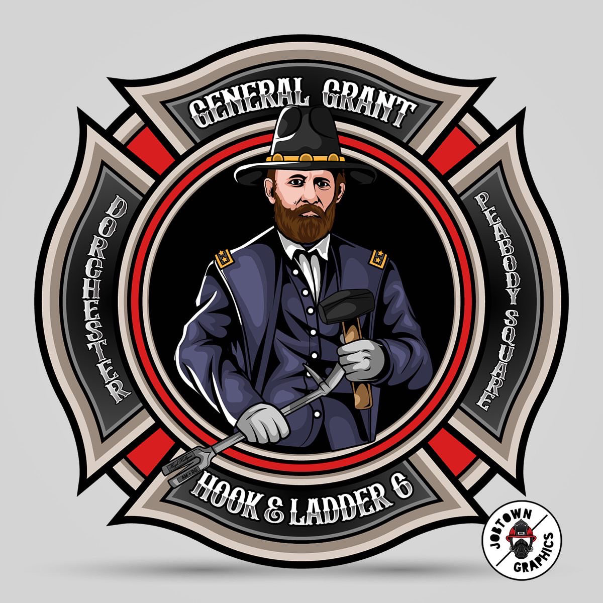 3" General Grant Sticker 